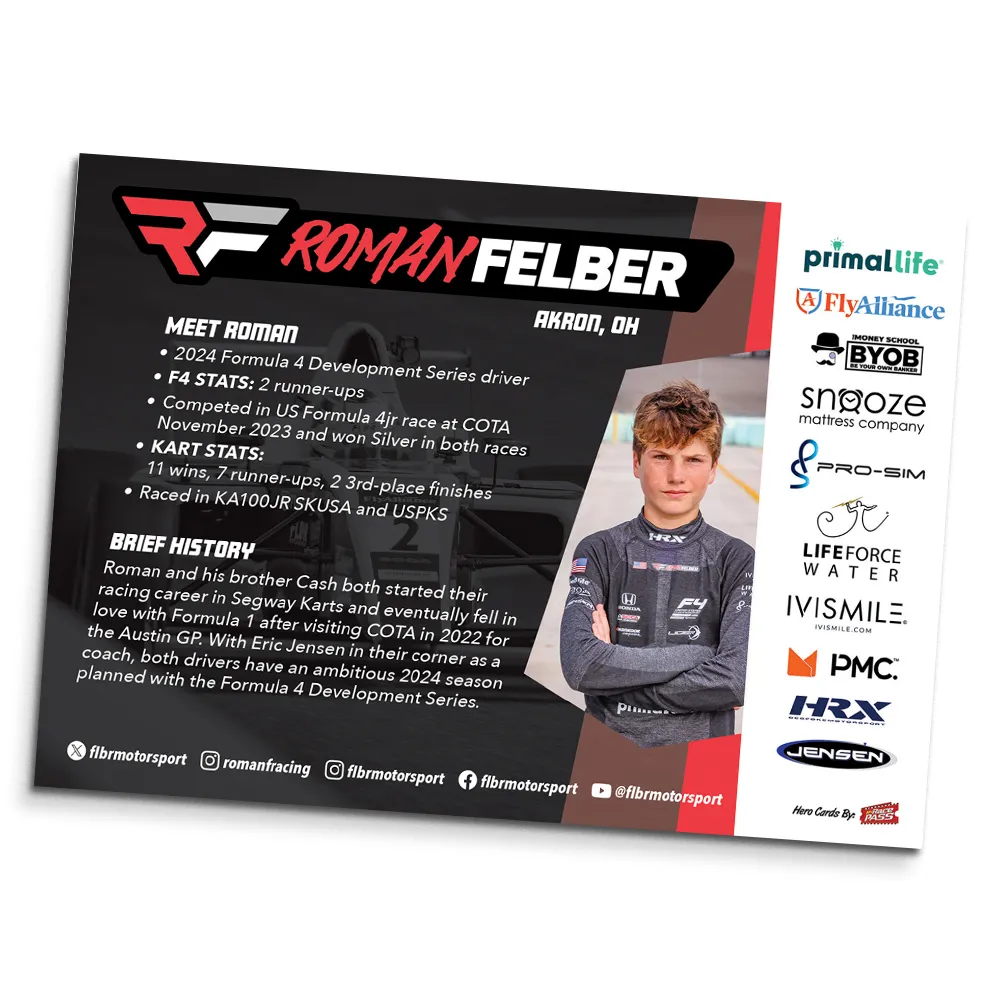 Signed Card - Roman Felber - Back